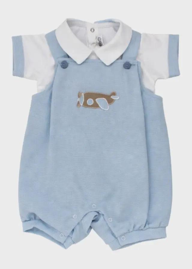 Salopette Neonato Bianco LPB1204 by SARTORIA DEI PICCOLI