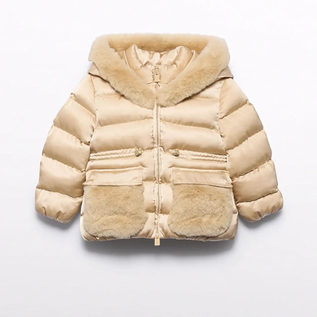 Cappotto Bimba Beige 5849/14 by ABEL & LULA