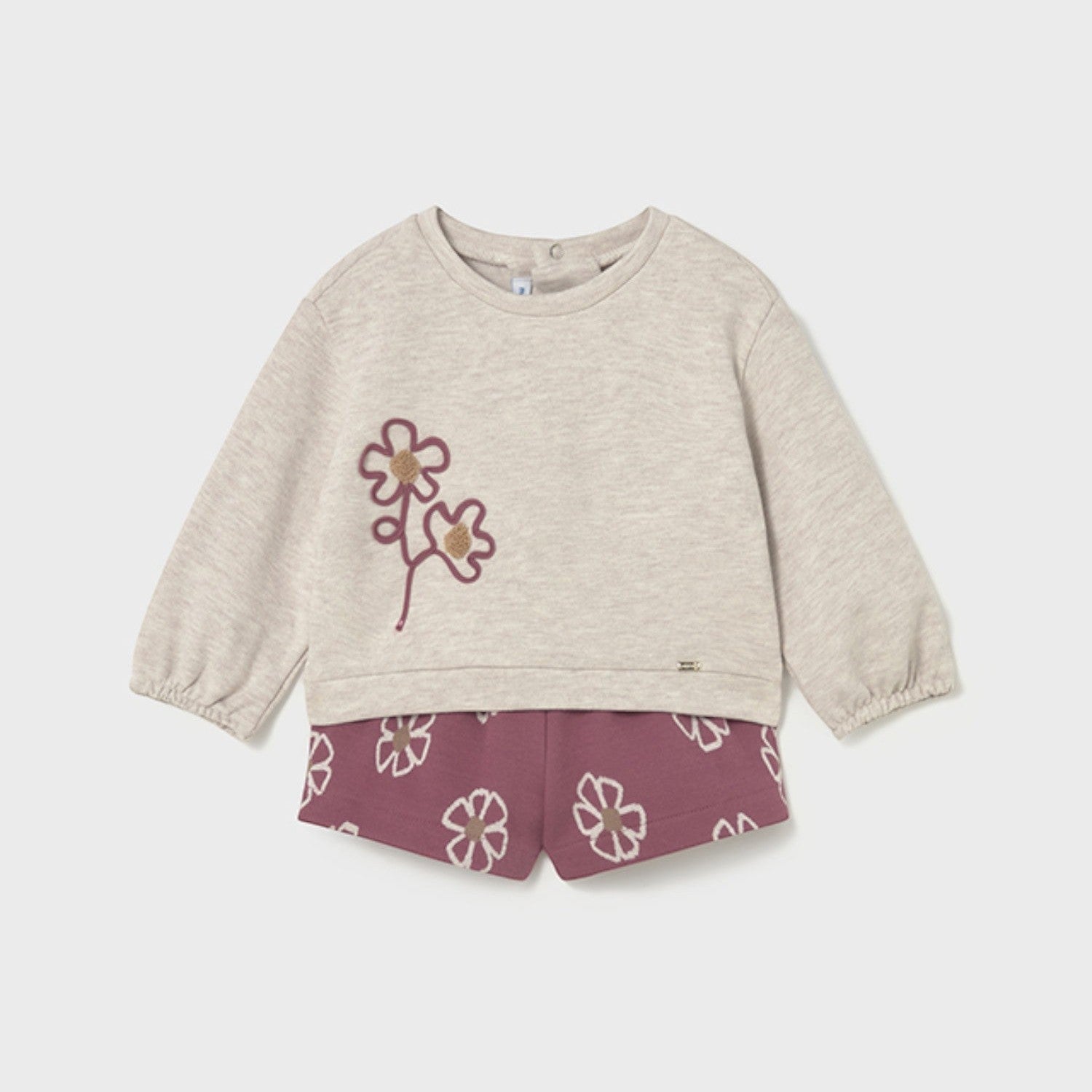 Completo bermuda jacquard Bimba Rosa 2262/49 -  NANU' BABY
