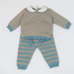 Completo nascita Neonato Verde RIGHE 523 by BABY LORD