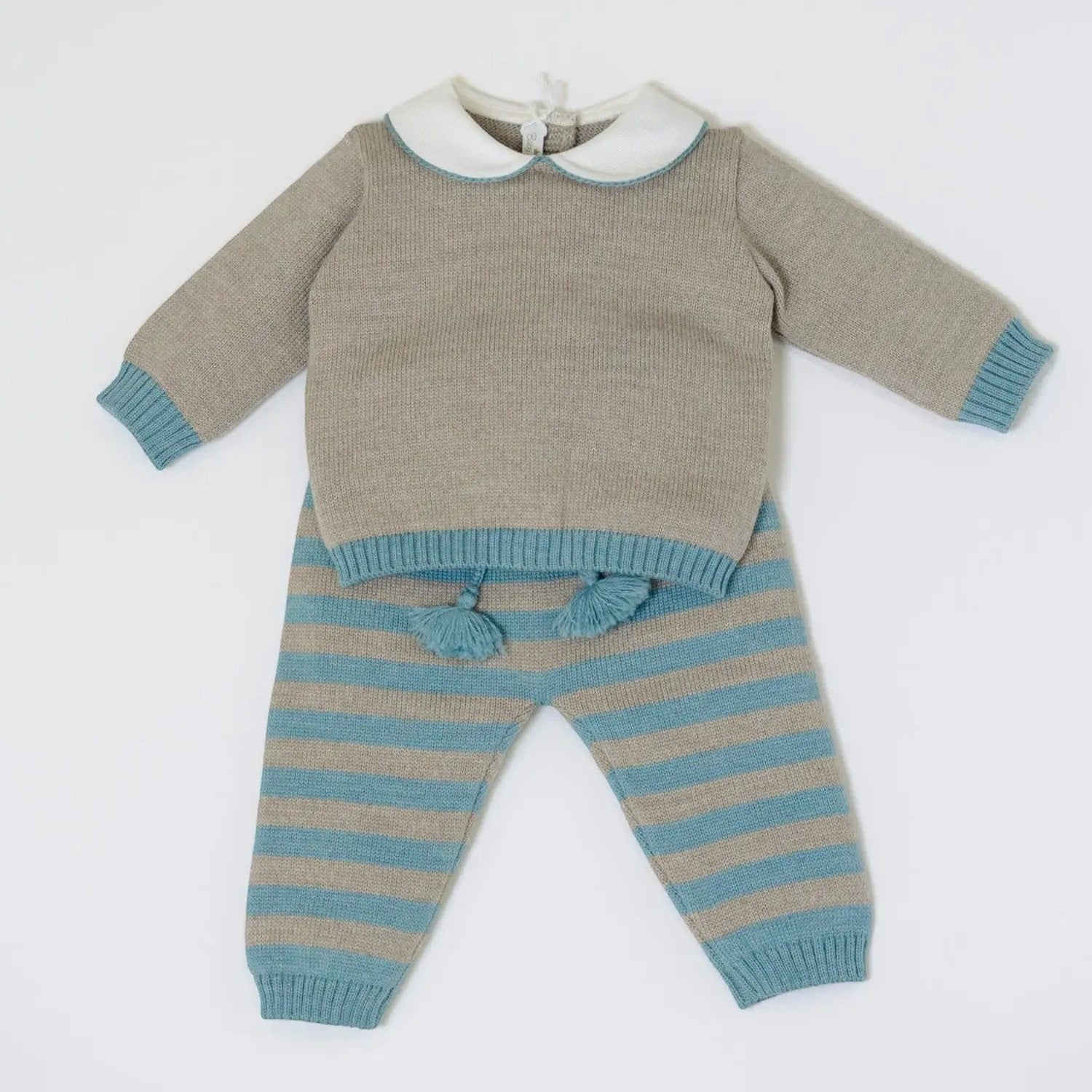 Completo nascita Neonato Verde RIGHE 523 by BABY LORD