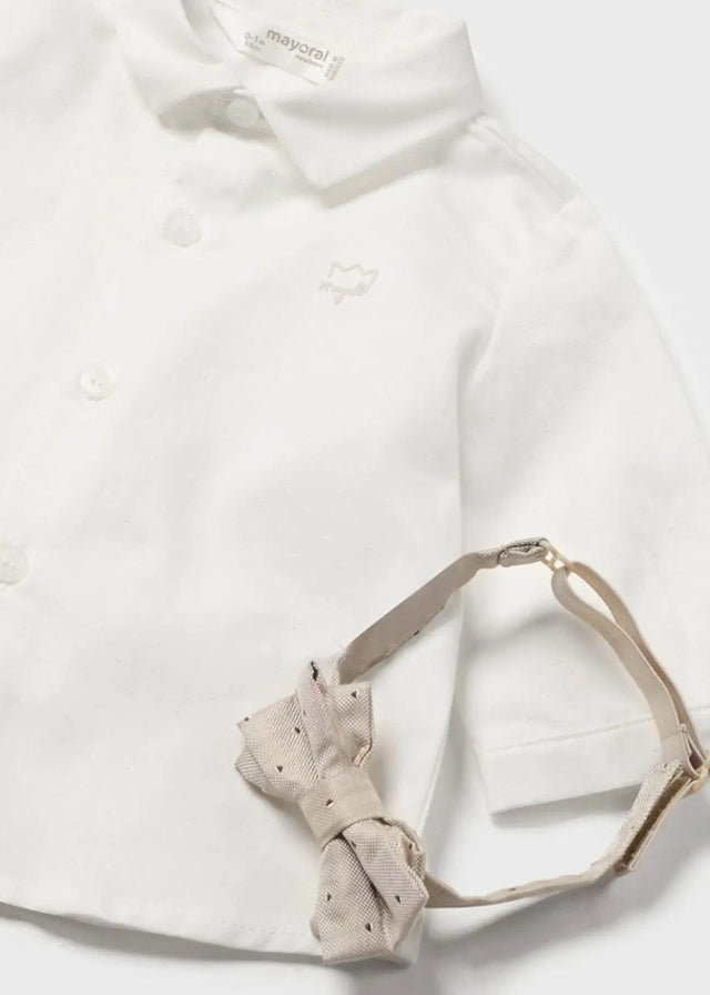 Camicia Bimbo Ecru 1J-2180/E by MAYORAL