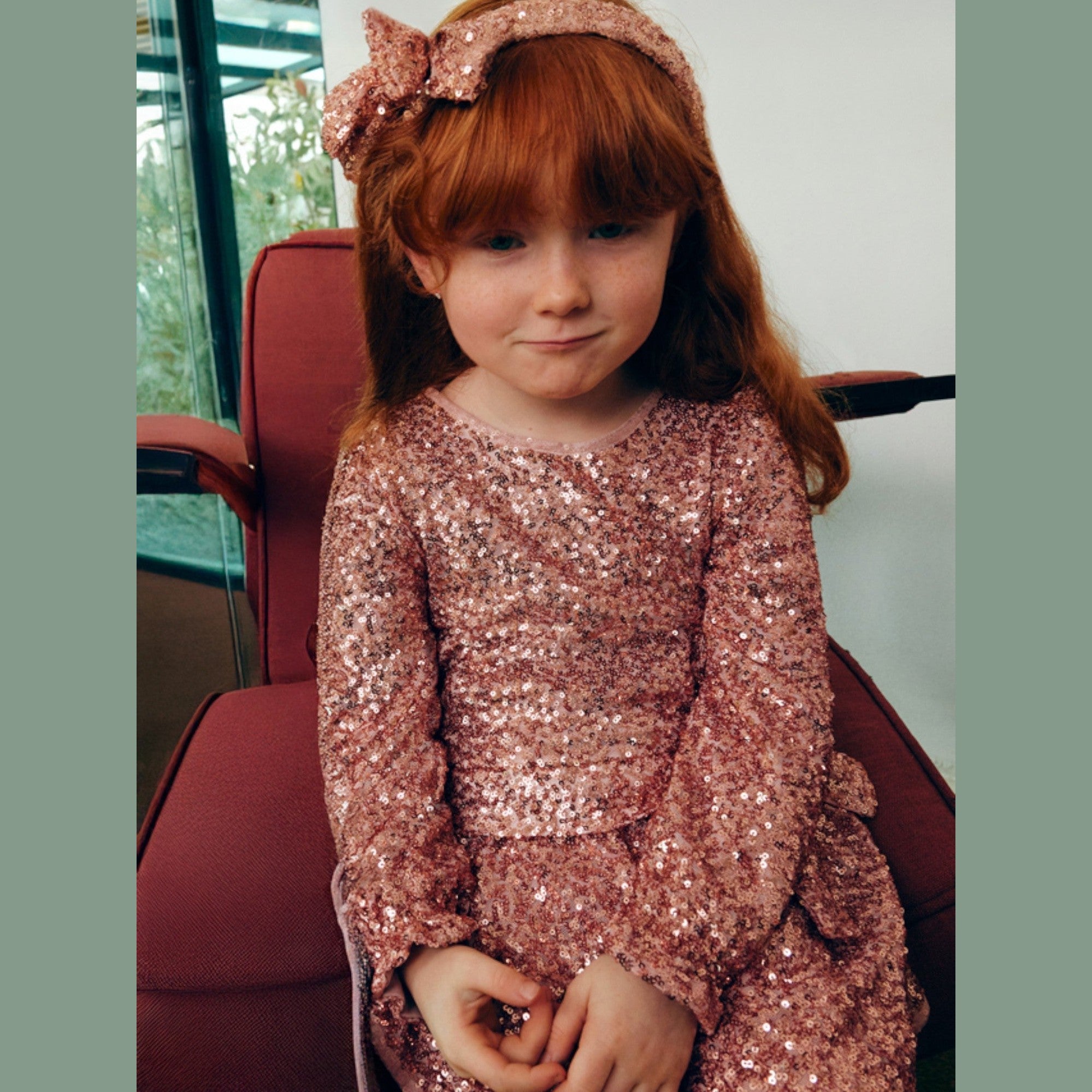 Abito paillettes Bimba Rosa 5531/46 -  NANU' BABY
