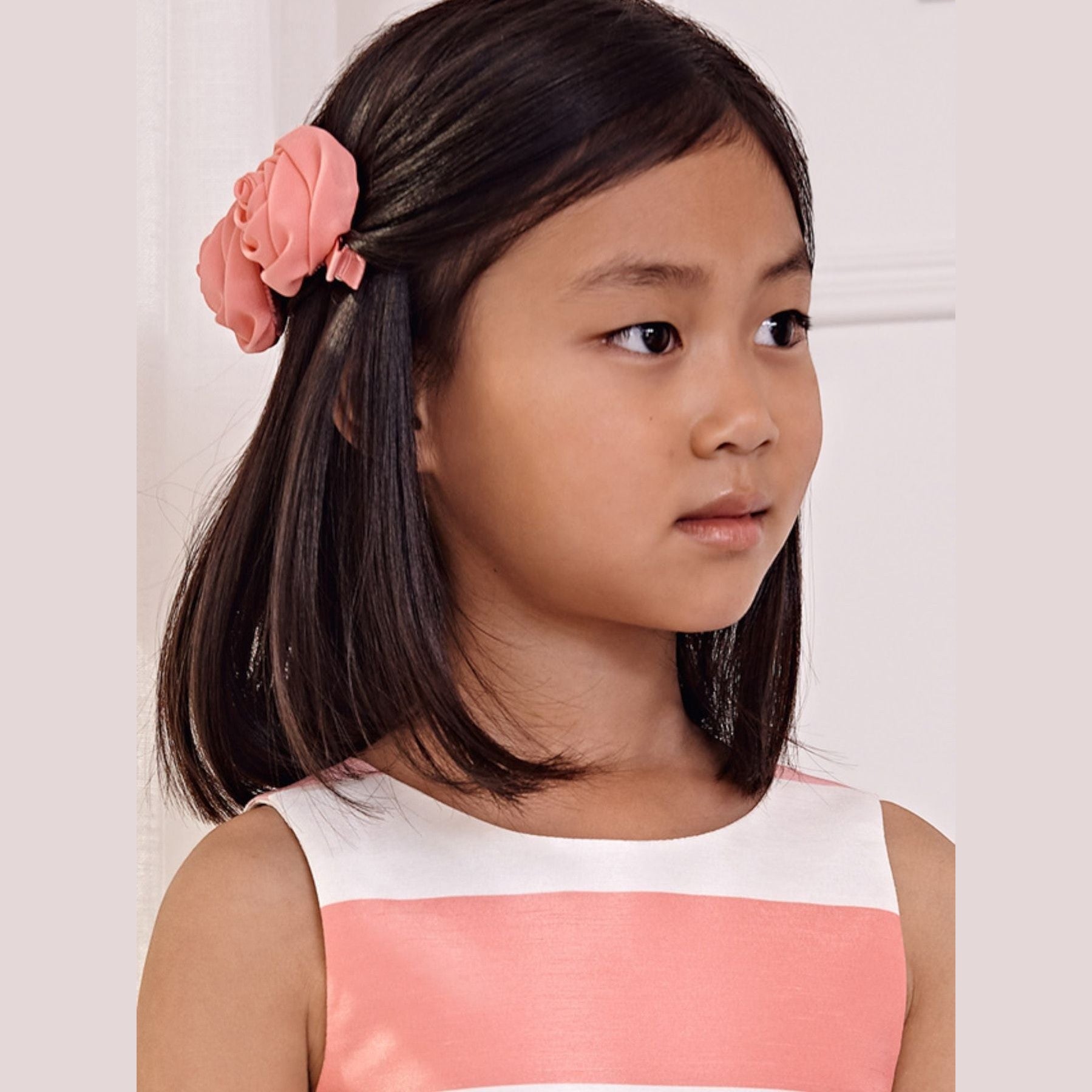 Set 2 fermagli fiori chiffon  ROSA 5411/S -  NANU' BABY