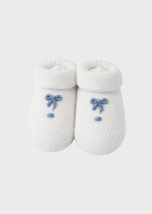 Babbucce Neonato Bianco NODINI 754 by BABY LORD