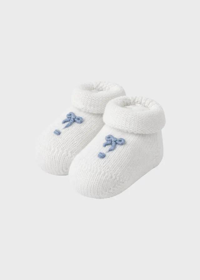 Babbucce Neonato Bianco NODINI 754 by BABY LORD