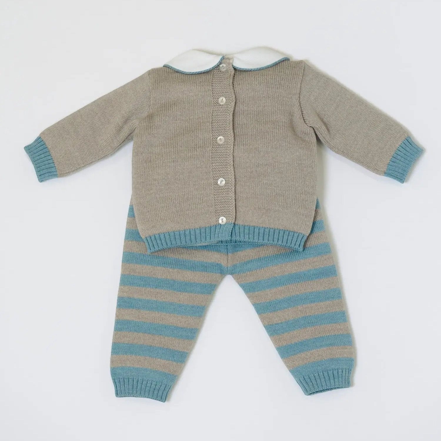 Completo nascita Neonato Verde RIGHE 523 by BABY LORD