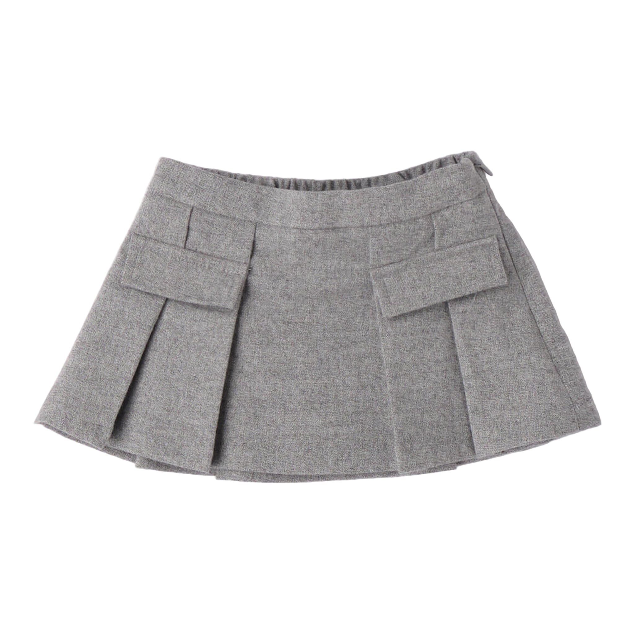 Gonna Twill Manopesca Plissettata Bimba Grigio 3F730/8879