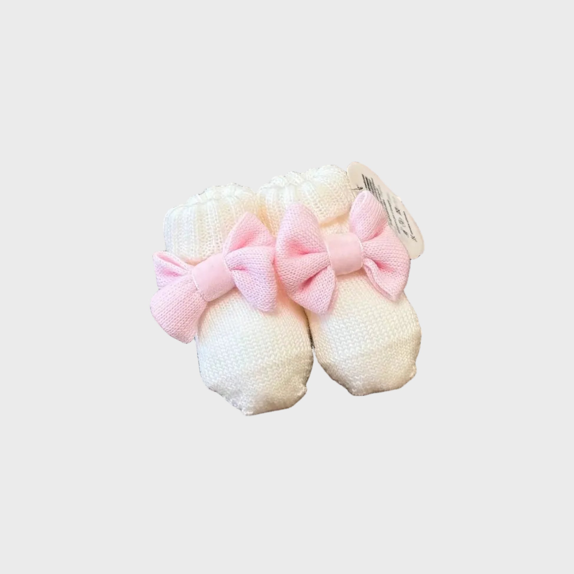 Babbucce Neonata Panna DOPPIO FIOCCO 722 by BABY LORD