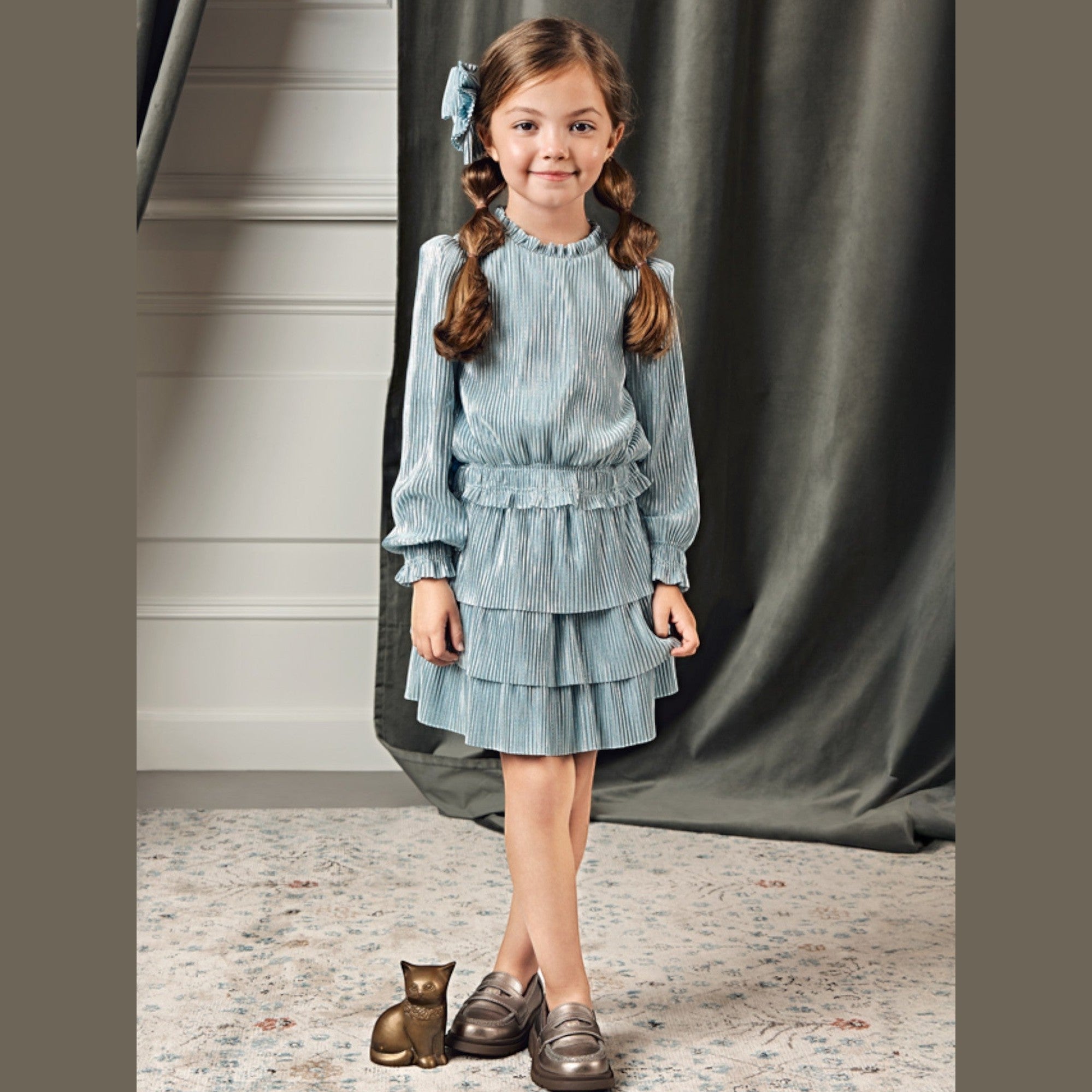 Compl. gonna plissettato Bimba Verde 5541/51 -  NANU' BABY