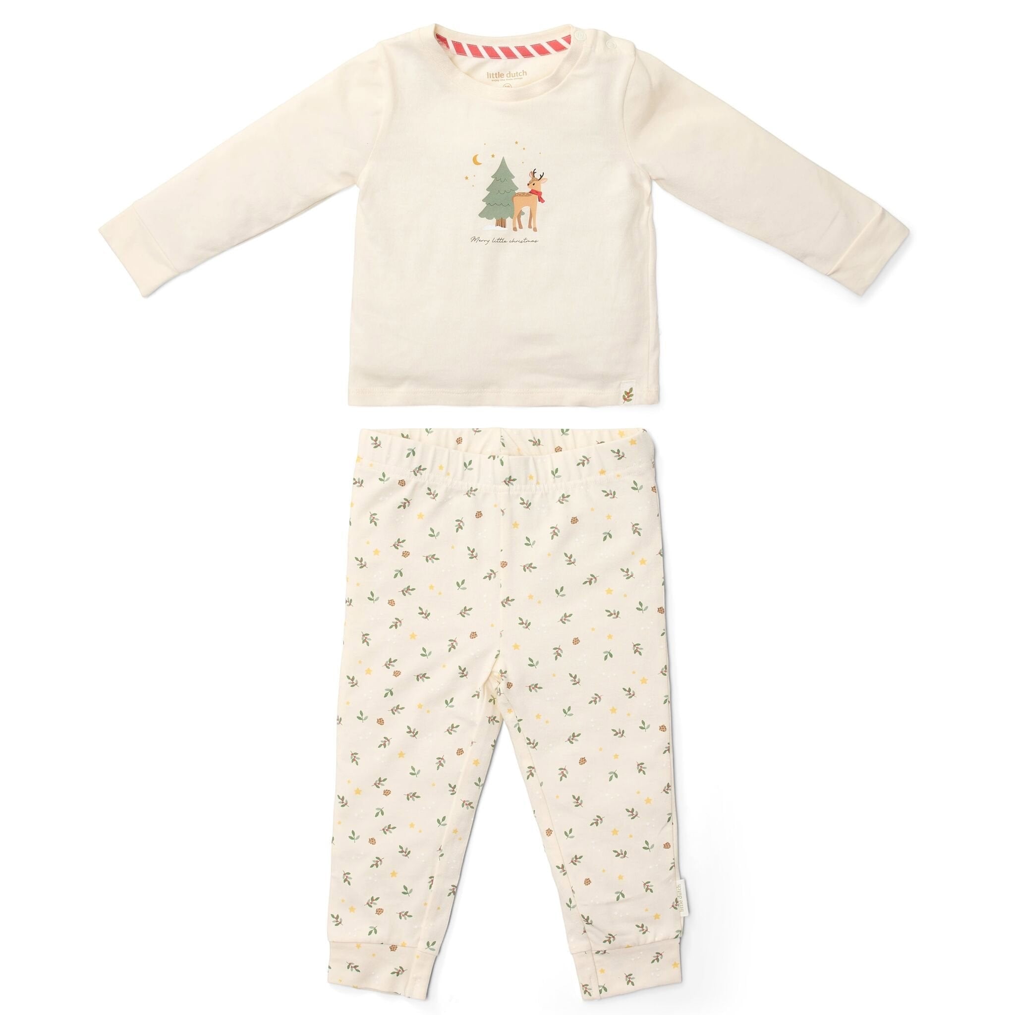 Pigiama natalizio a due pezzi Bimbo Beige CL25106003