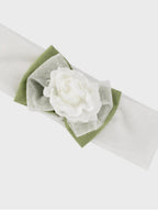 Fascia Cerimonia Neonata Verde Cotone FA081/V by FLO' SARTORIA ITALIANA
