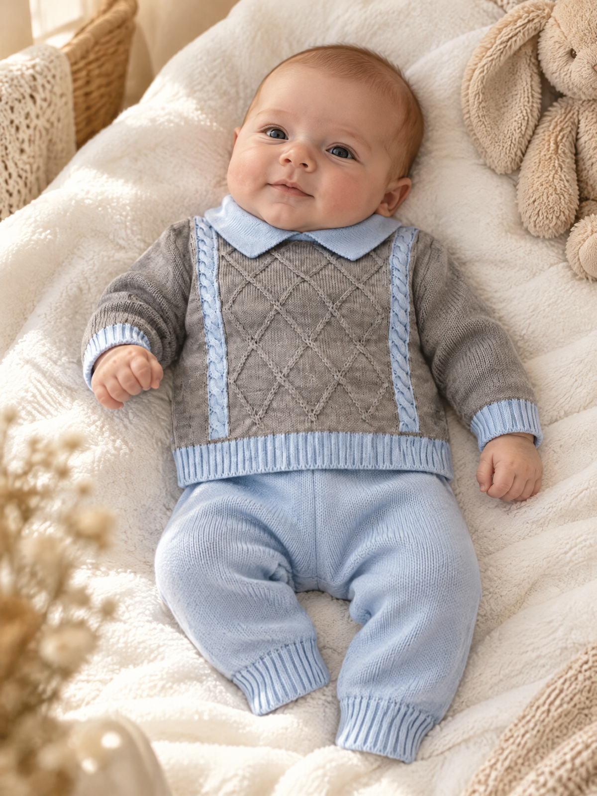 Completo nascita Neonato Grigio 8273 by BIMBALO'
