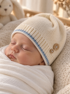 Cuffia Neonato Bianco 8241 by BIMBALO'