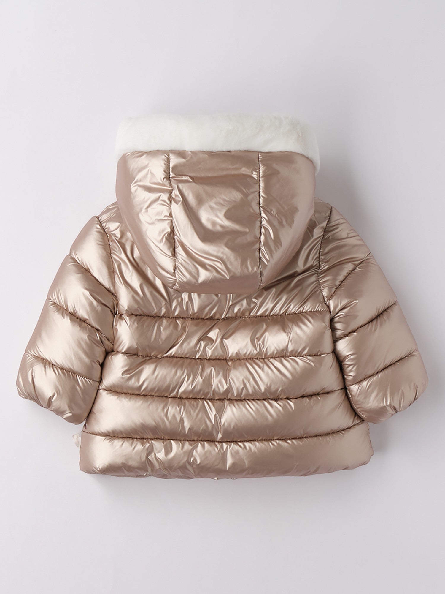 Giubbotto Imbottito Tessuto Termico Bimba Beige 3F738/941