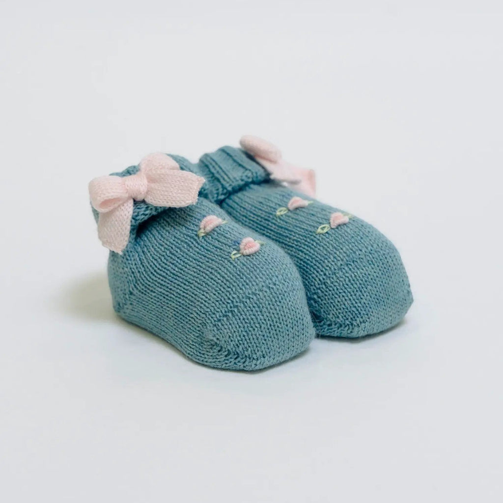 Babbucce Neonata Verde LOVE FLOWER 700 by BABY LORD