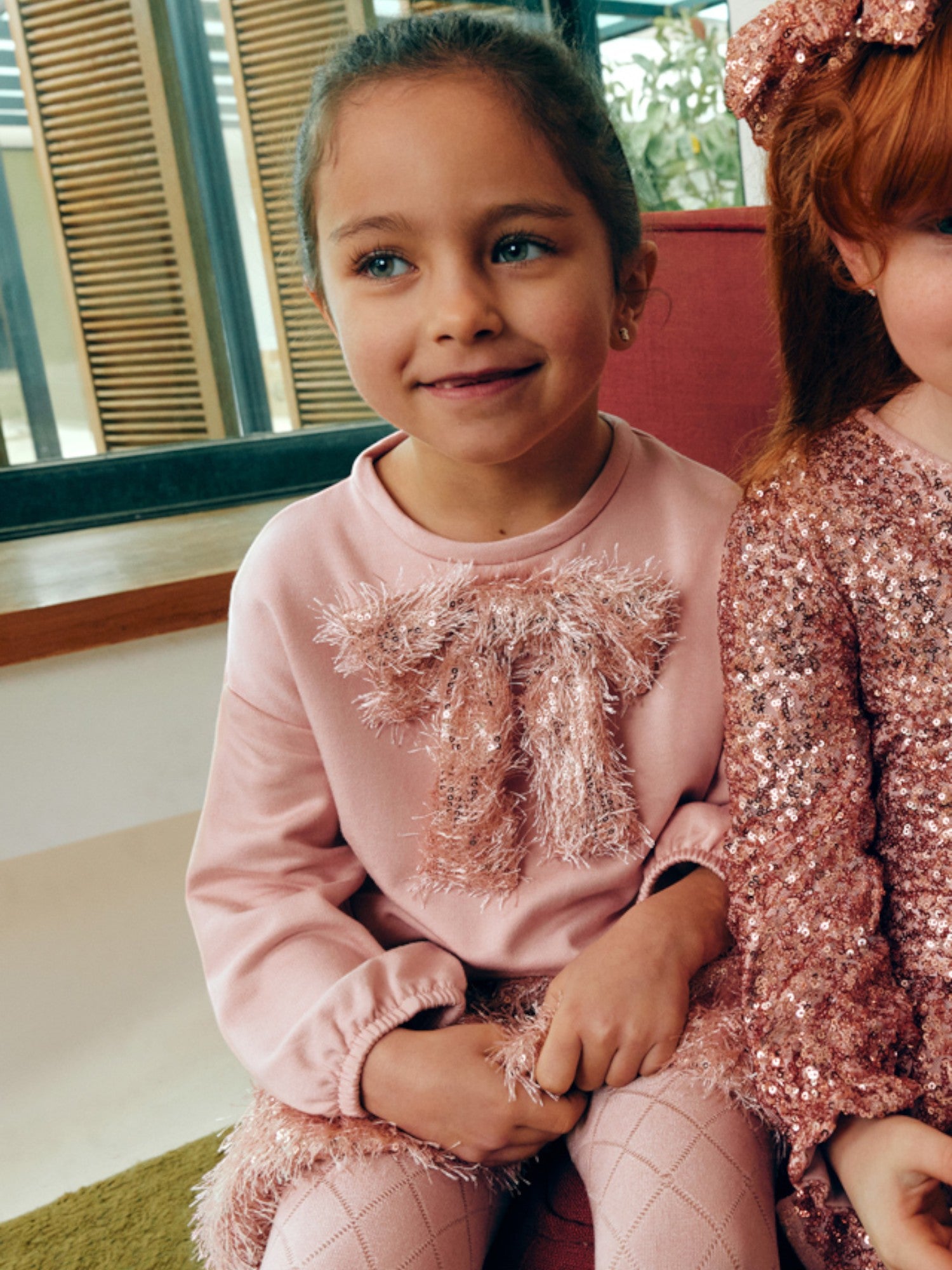 Compl. gonna frange lustrini Bimba Rosa 5539/8 -  NANU' BABY