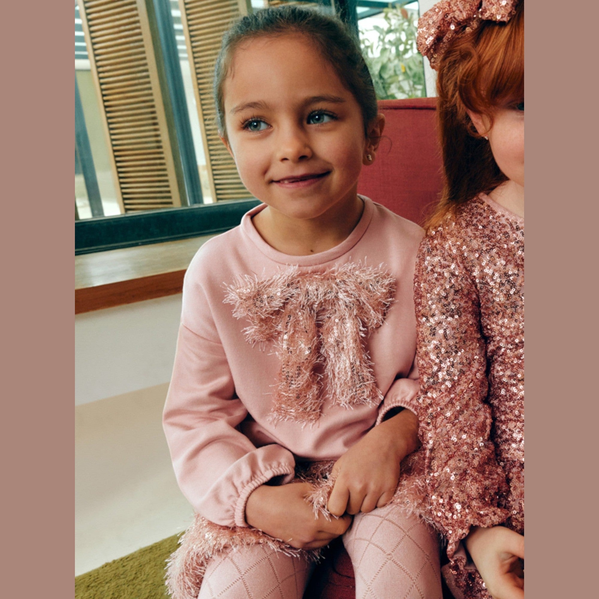 Compl. gonna frange lustrini Bimba Rosa 5539/8 -  NANU' BABY