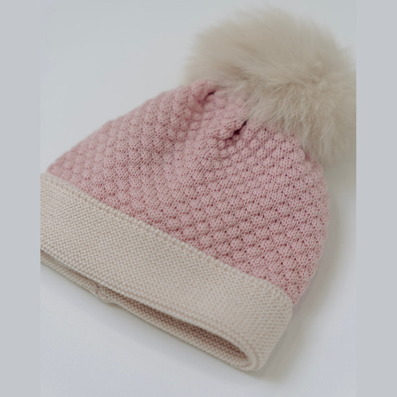 Cuffia Pon Pon Neonata ROSA IN5771/R -  NANU' BABY