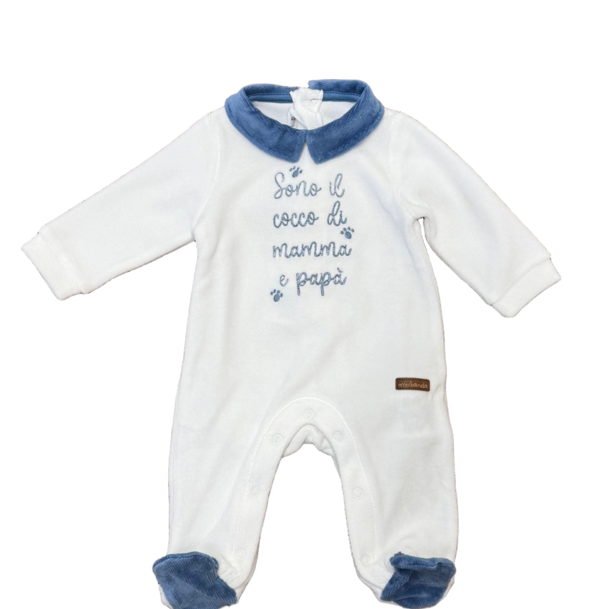 Tutina Intera Con Piede Neonata Bianco 3F644/112