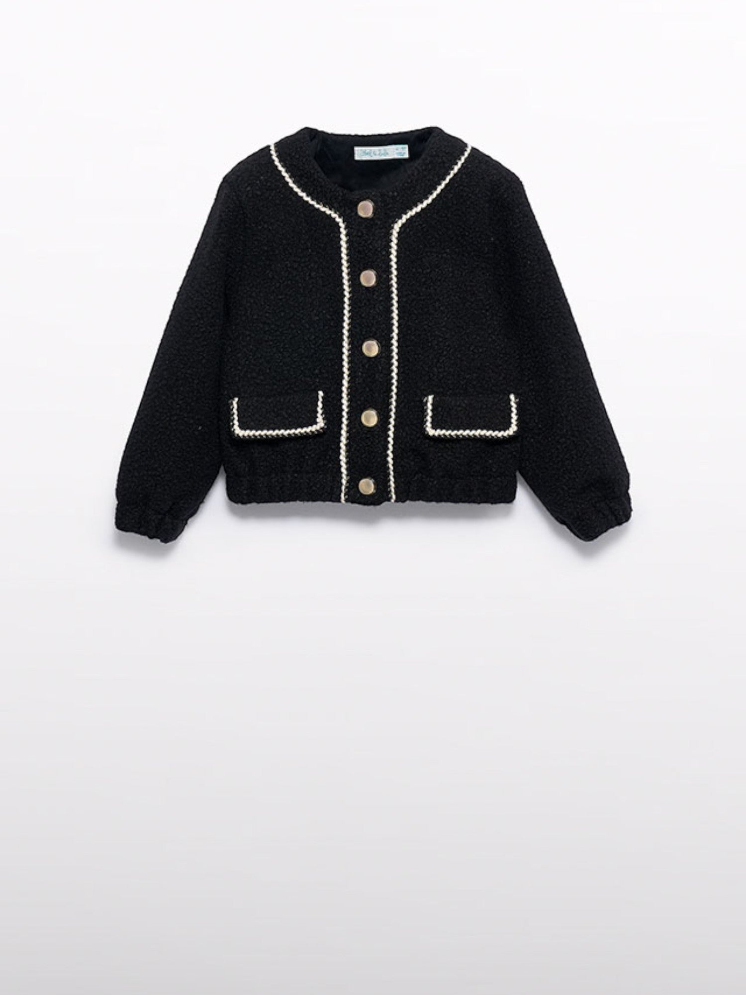 Giacca pellicciotto Bimba Nero 5843/8 -  NANU' BABY