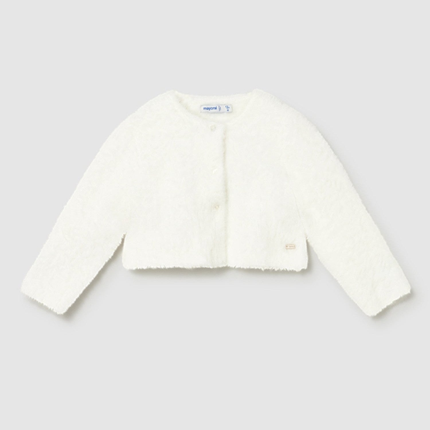 Cardigan pellicciotto Bimba ECRU 2357/65 -  NANU' BABY