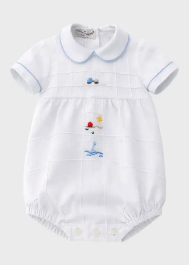 Pagliaccetto Neonato Bianco MARIO/TU by PICCOLA GIUGGIOLA