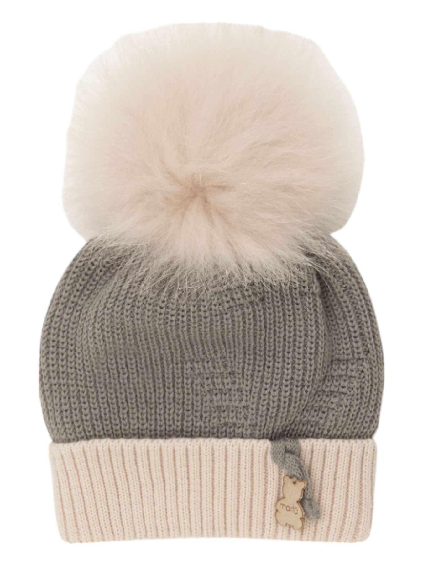 Cuffia Dolce Teddy Neonato NATURAL IB5271/N -  NANU' BABY