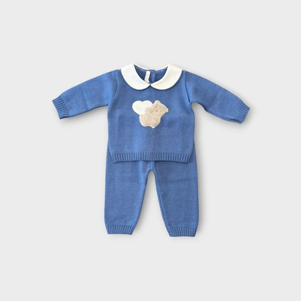 Completo nascita Neonato Blu TEDDY LOVE 518/I by BABY LORD