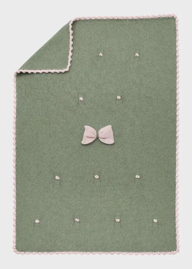 Coperta Neonata Verde BRINDISI 1439 by PICCOLA GIUGGIOLA
