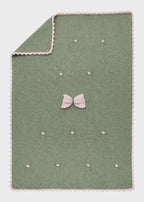 Coperta Neonata Verde BRINDISI 1439 by PICCOLA GIUGGIOLA