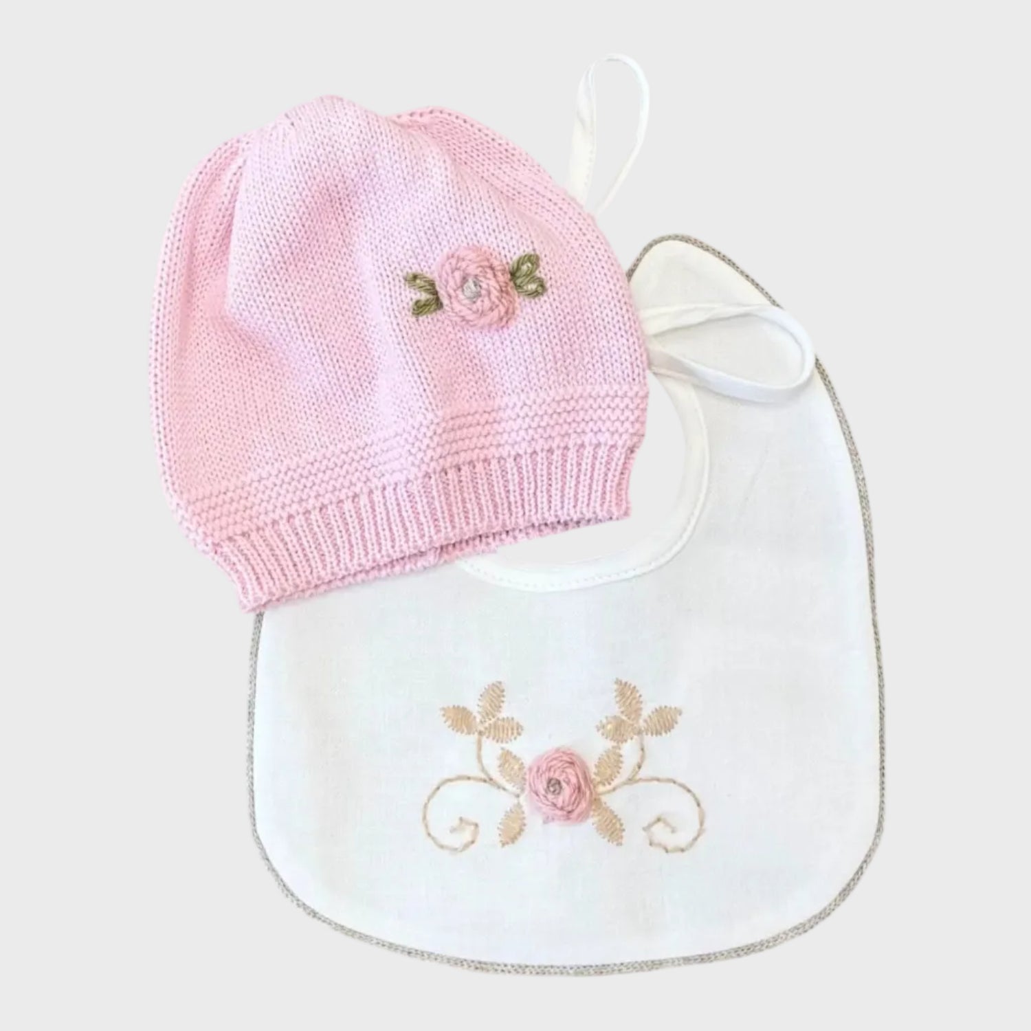 Cuffia Neonata Rosa LR1109 by SARTORIA DEI PICCOLI
