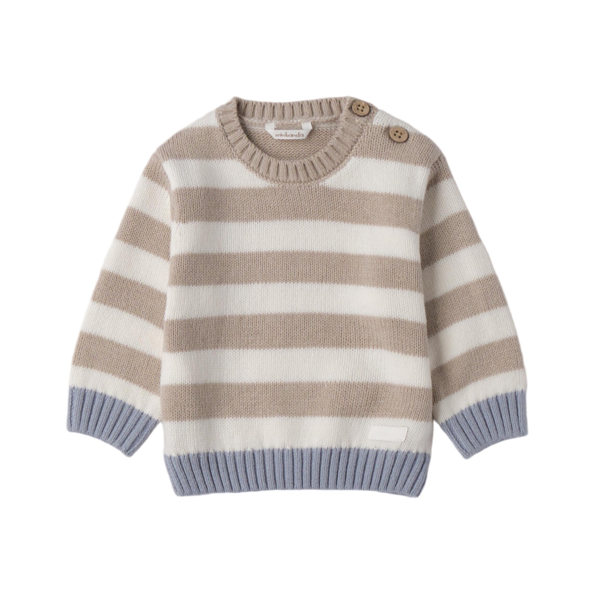Maglione Tricot Cotone Lana Bimbo Tortora 3F659/521