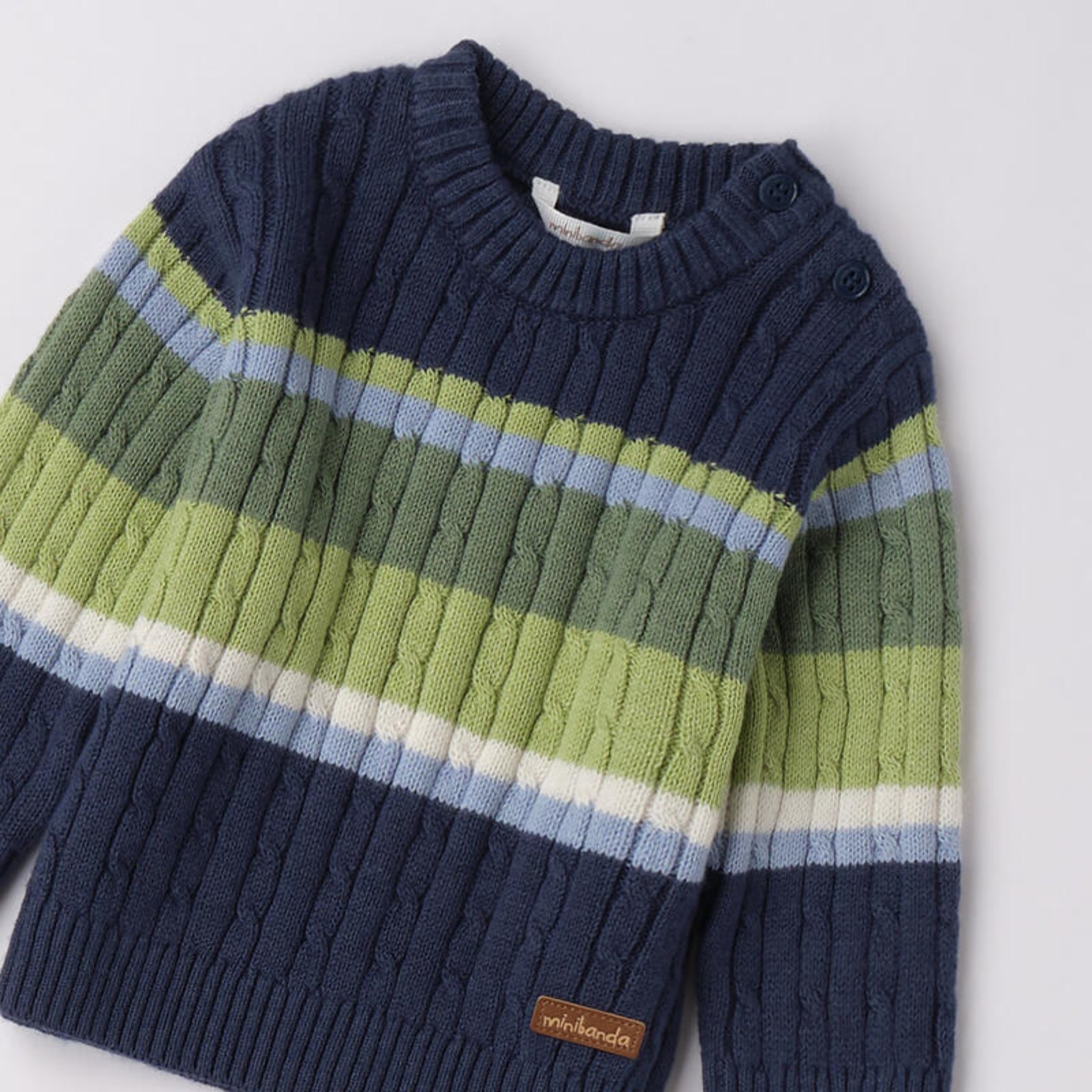 Maglioncino Tricot Cotone Lana Bimbo Blu 3F655/3656