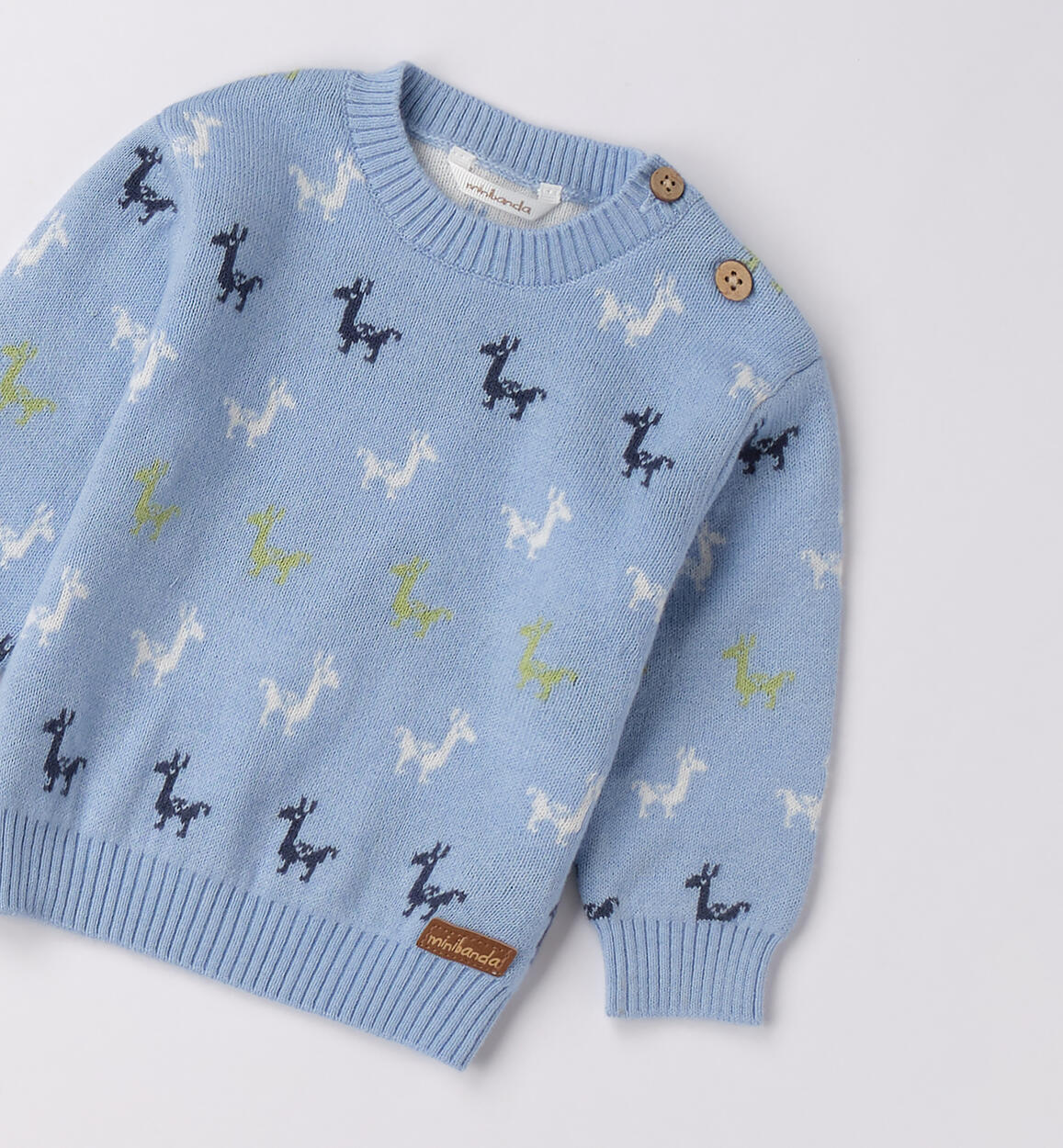 Maglioncino Tricot Cotone Lana Bimbo Blu 3F656/3964