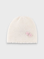 Cuffia Neonata Bianco FIORI DI LOTO 604/3031 by BABY LORD