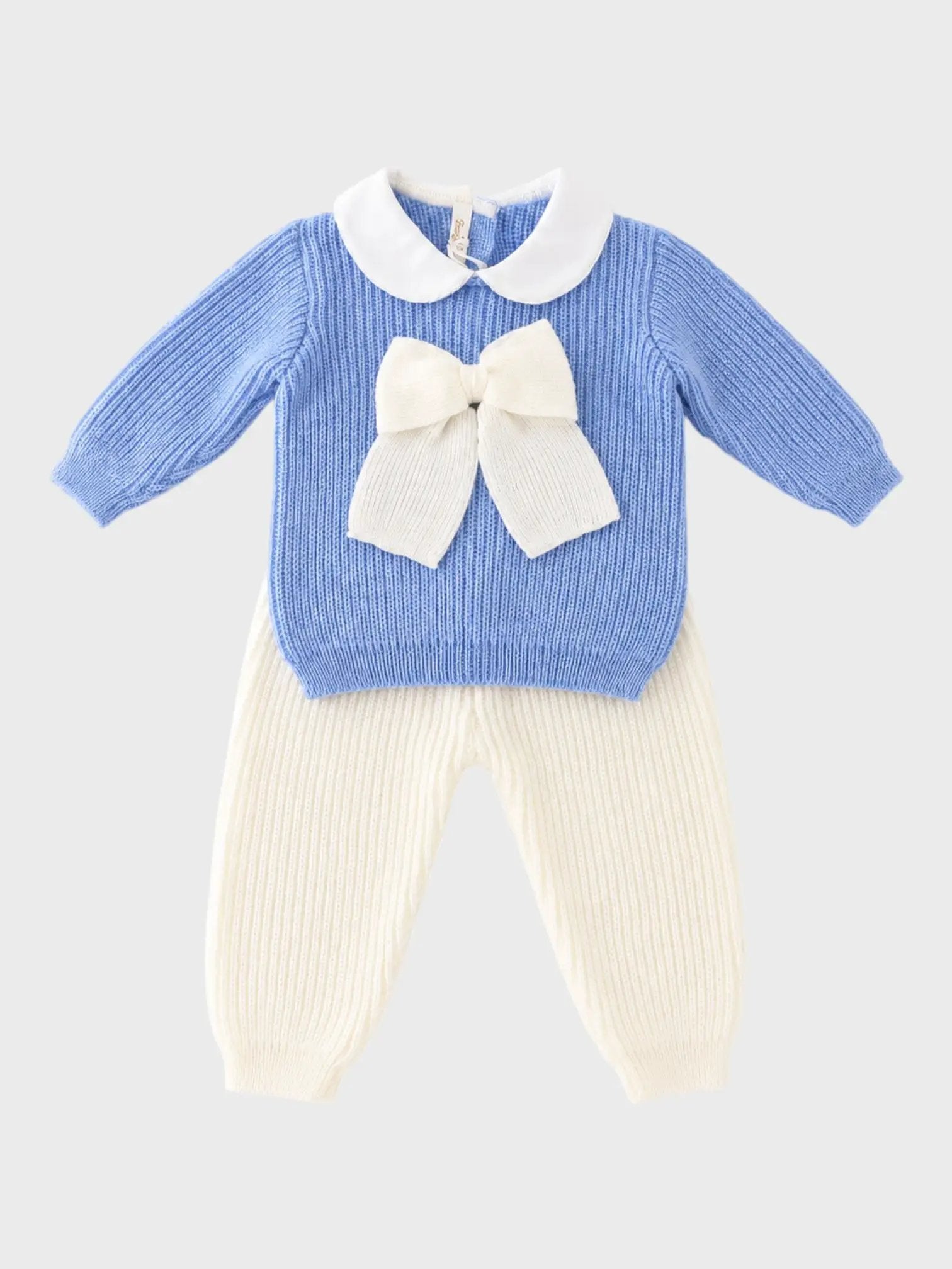 Completo nascita Neonato Azzurro MAGLIA INGLESE FIOCCO 547/5630 by BABY LORD