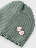 Cuffia Neonata Verde FIORI DI LOTO 604/6231 by BABY LORD