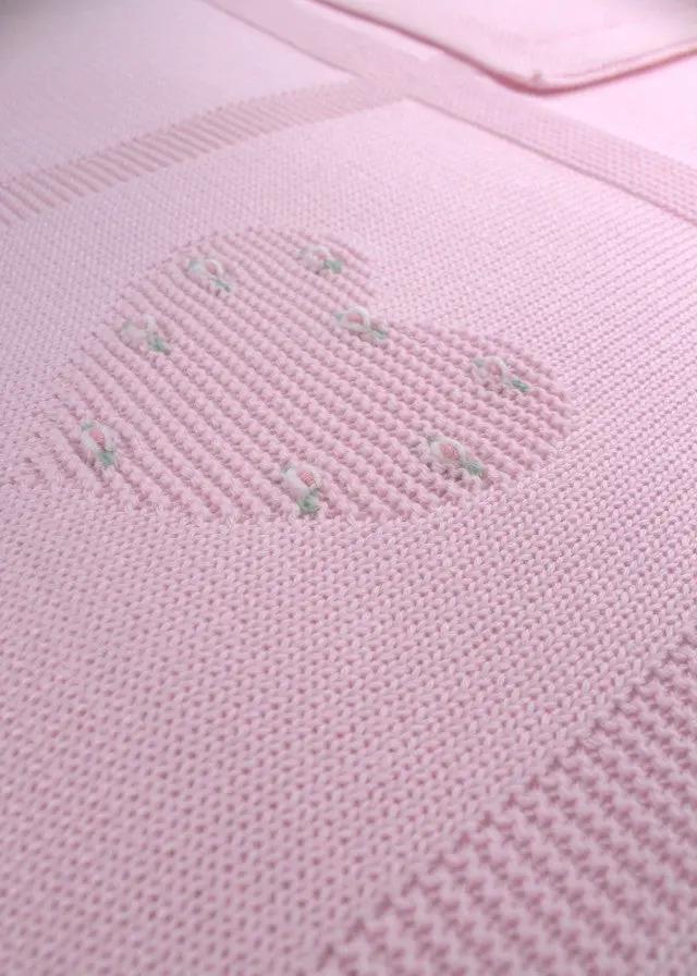 Coperta Neonata Rosa CUORI/154-R by BABY LORD