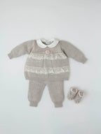 Completo nascita Neonata Tortora CLAUDIA/CN-T by PICCOLA GIUGGIOLA