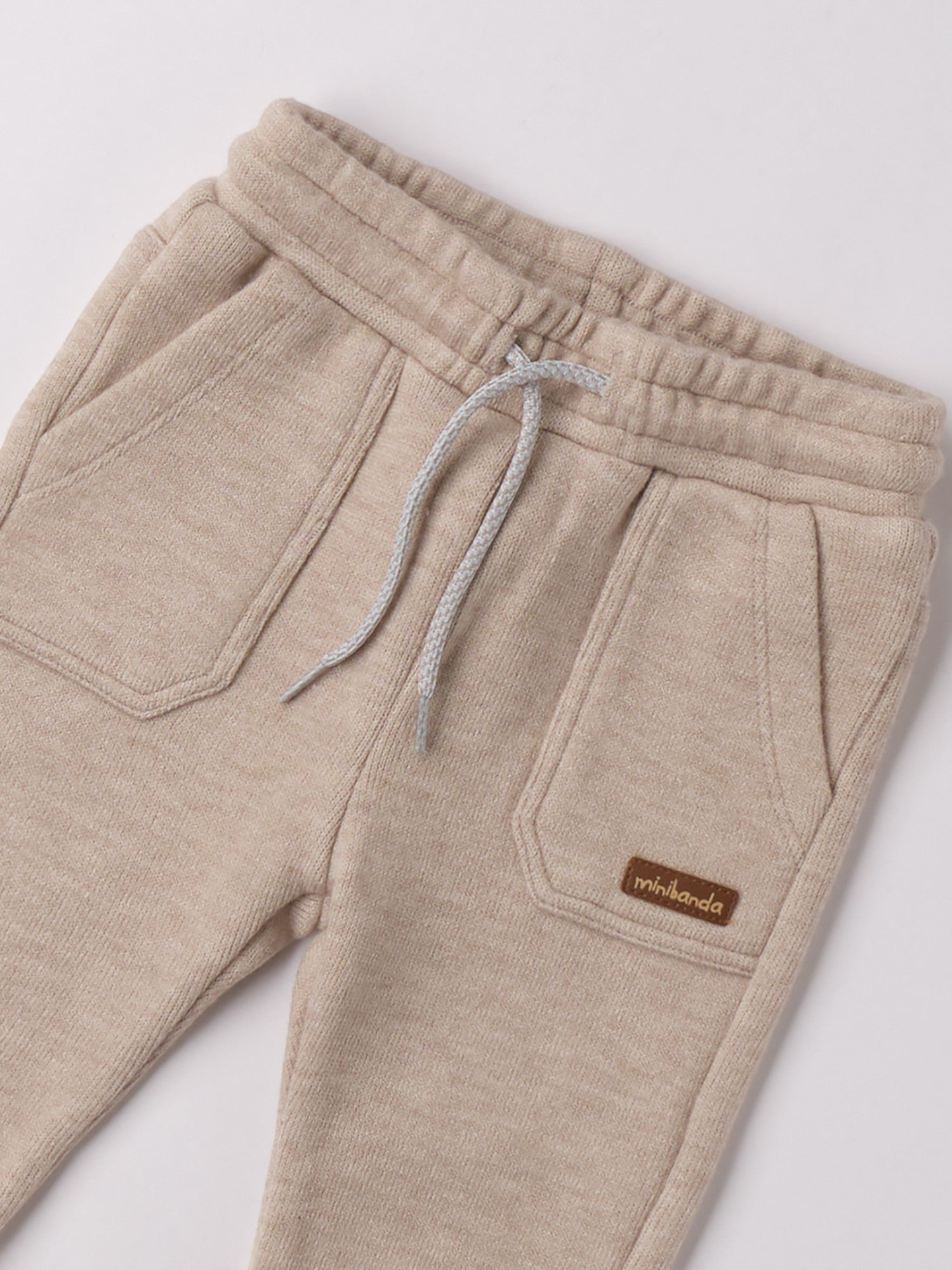 Pantalone Maglia Tagliata Lungo Bimbo Beige 3F626/8965