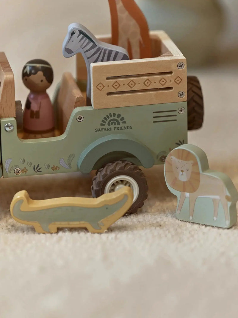 Auto in legno con animali Multicolore LD7482 by LITTLE DUTCH