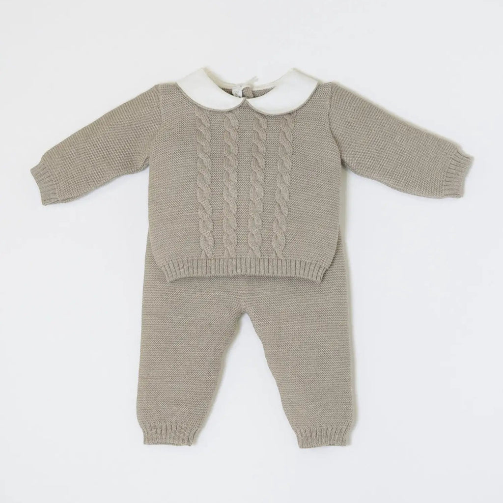 Completo nascita Neonato Ecru BRAIDING 516/E by BABY LORD