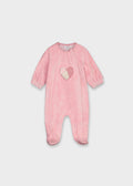Tutina Neonata Maniche Lunghe Rosa Ciniglia 2704/68