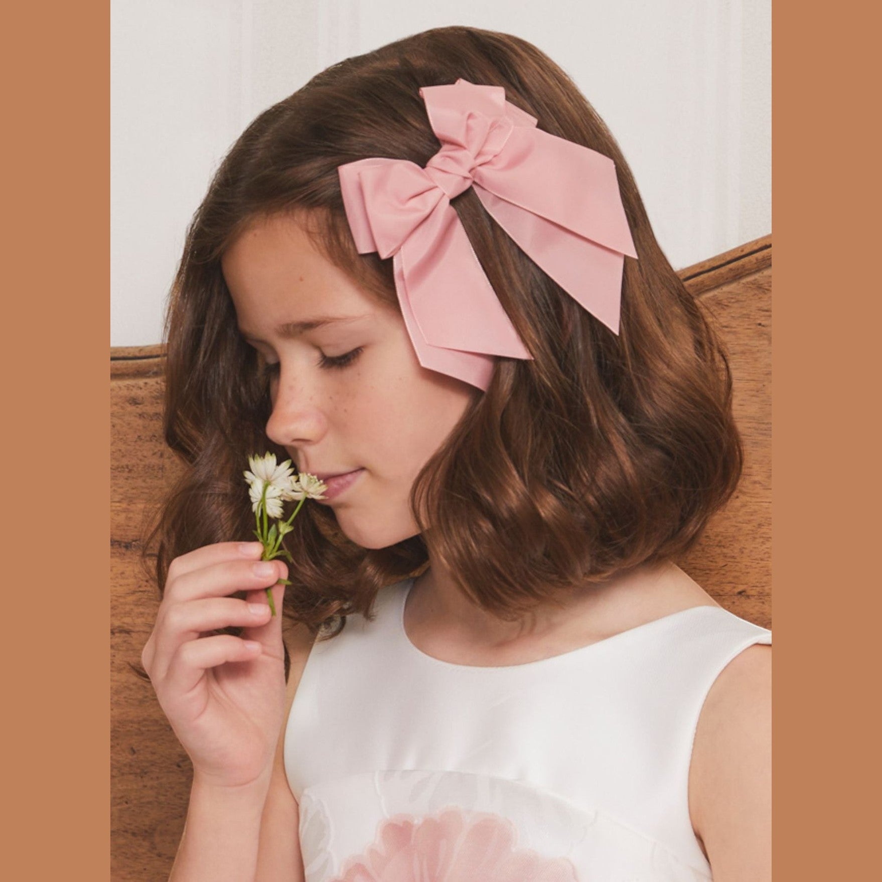 Fermaglio gross grain  ROSA 5412/R -  NANU' BABY