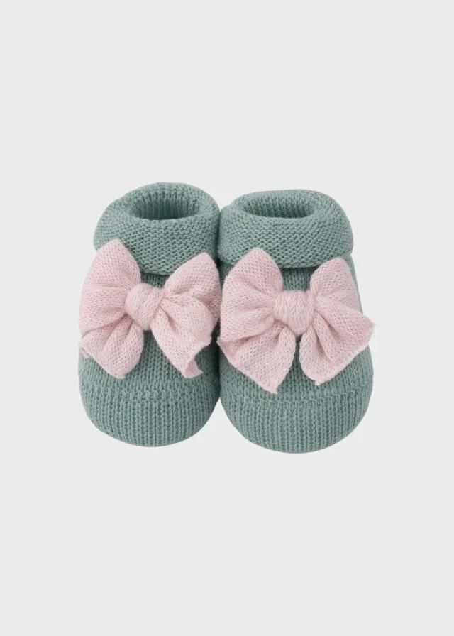 Babbucce Neonata Verde FIOCCO 758/V by BABY LORD