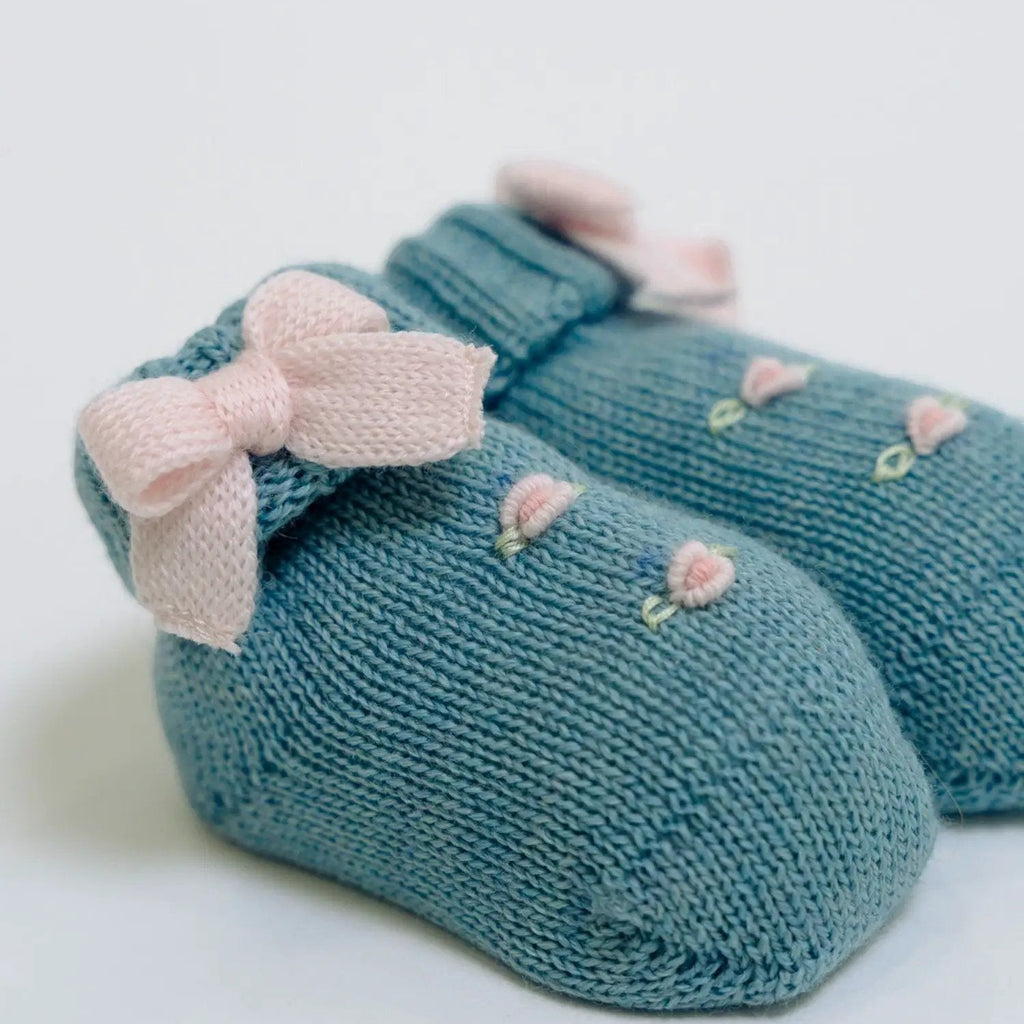 Babbucce Neonata Verde LOVE FLOWER 700 by BABY LORD