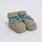Babbucce Neonato Avorio RIGHE 706/E by BABY LORD