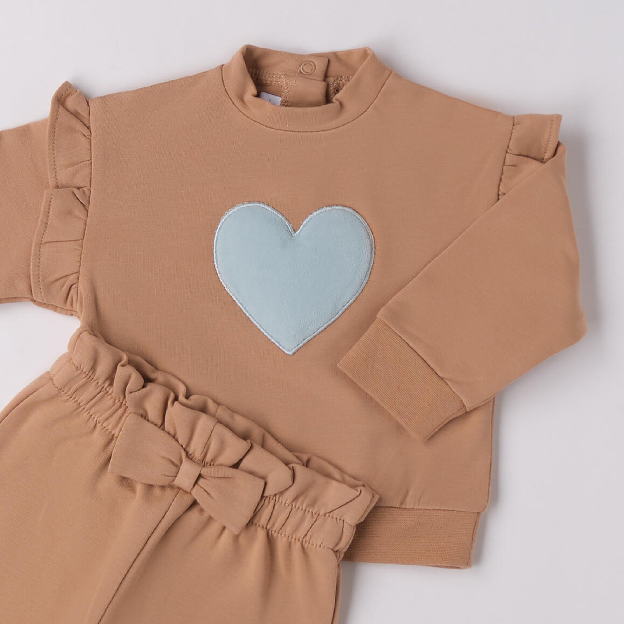 Tuta Jogging Due Pezzi Bimba Beige 3F776/945
