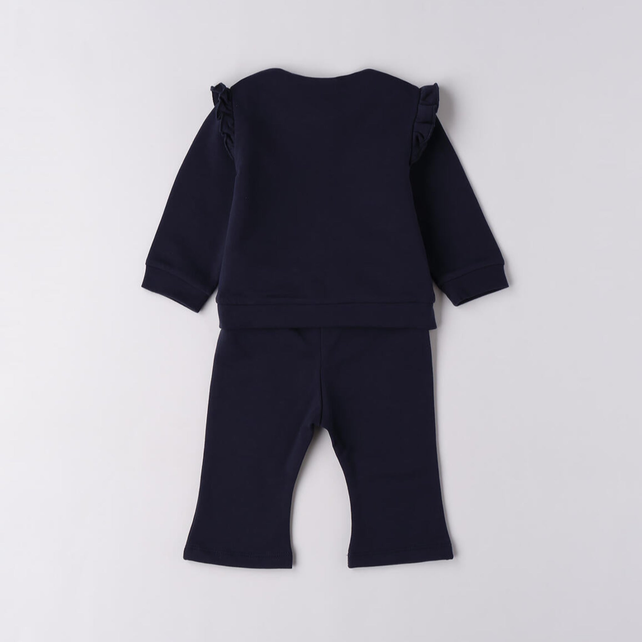 Tuta Due Pezzi Felpa Cotone Stretch Neonata 3F773/3854